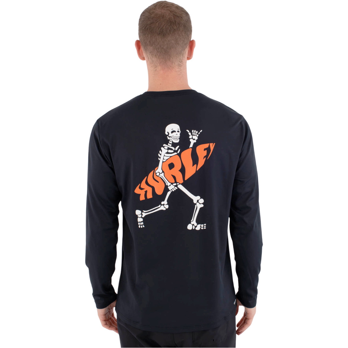 2026 Hurley Hommes Débardeur Lycra à Manches Longues Regular Flamengue MLEU00006 - Black